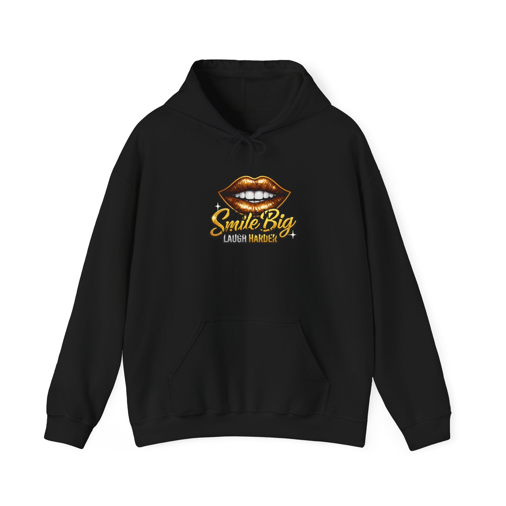 Smile Big Hoodie — Golden Lips Latin Market Graphic Sweatshirt
