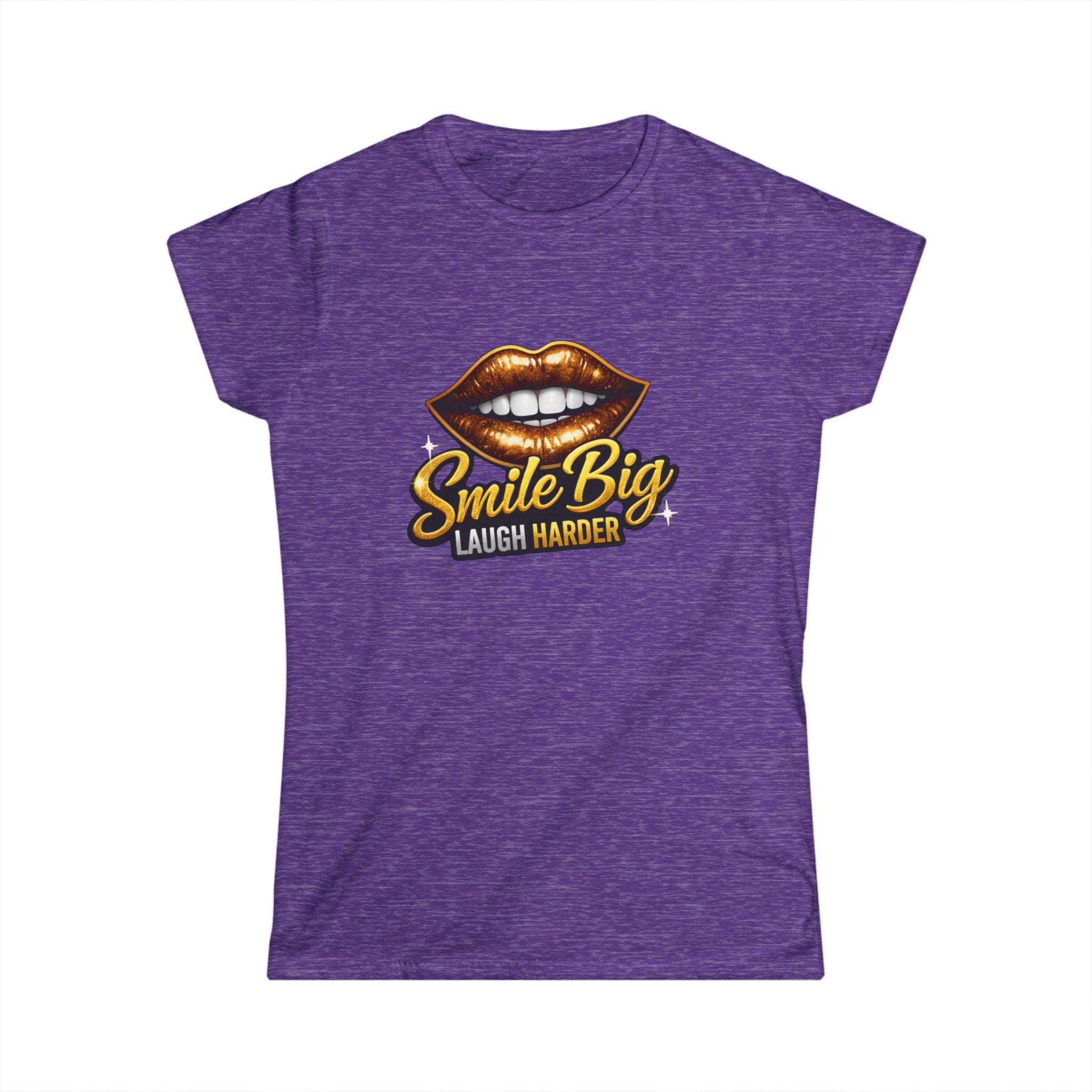 Smile Big Laugh Harder Women's Tee — Graphic Lip Design